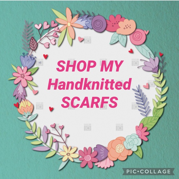 Handknitted ‘V’ Scarf with Coconut Shell Button - Picture 1 of 1